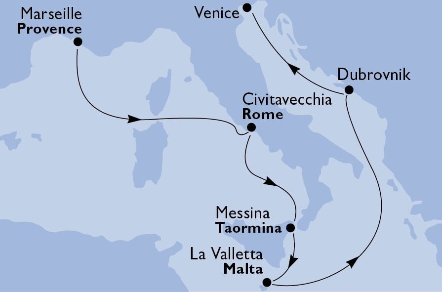 MIDDELLANDSE ZEE - Frankrijk,  Italië,  Malta,  Kroatië