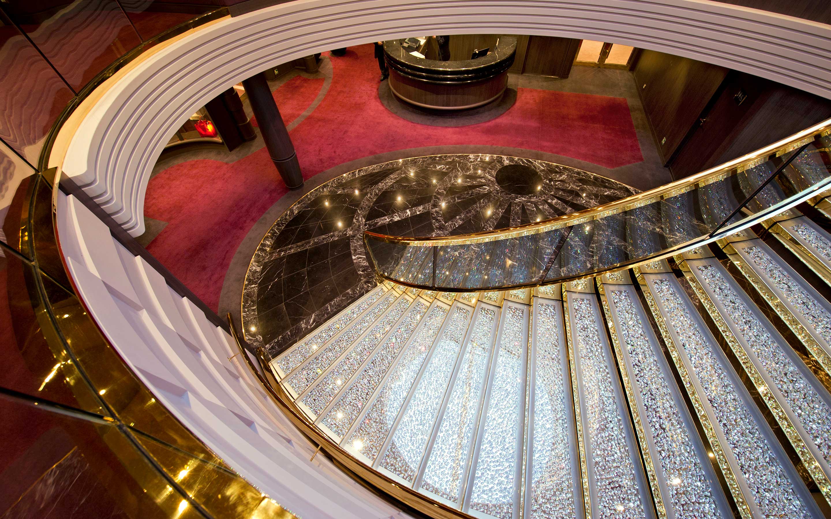 MSC Divina Public Area Swarovski Staircases 01 MSC Divina Public Area Swarovski Staircases 01