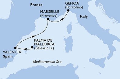 Spanje, Frankrijk, Italië