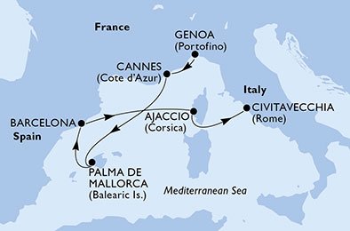 Italië, Frankrijk, Spanje