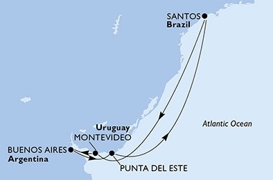 Brazilië, Uruguay, Argentinië