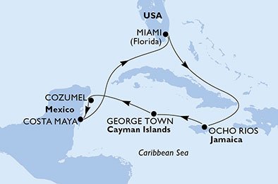 Verenigde Staten, Jamaica, Kaaiman Eilanden, Mexico