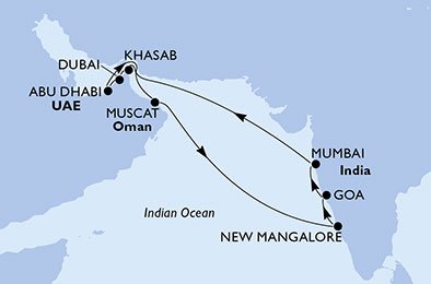 Verenigde Arabische Emiraten, Oman, India