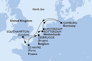Nederland, Duitsland, Frankrijk, Groot-Brittannië, België