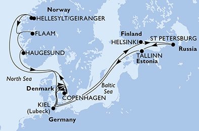 Denemarken, Noorwegen, Duitsland, Finland, Rusland, Estonia