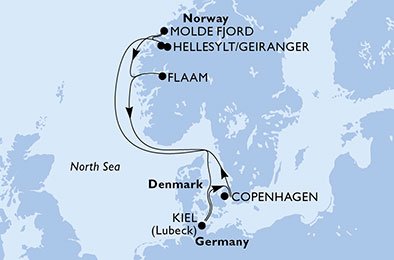 Denemarken, Noorwegen, Duitsland
