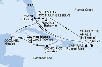 Verenigde Staten, Puerto Rico, Virgin Islands (U.S.), Bahamas, Jamaica, Kaaiman Eilanden, Mexico