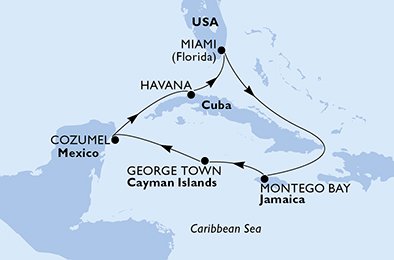 Verenigde Staten, Jamaica, Kaaiman Eilanden, Mexico, Cuba