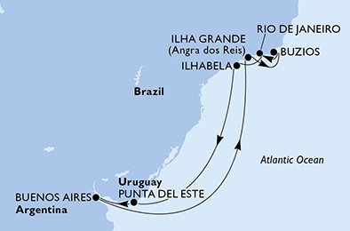 Argentinië, Brazilië, Uruguay