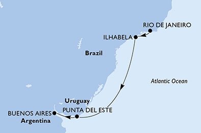 Brazilië, Uruguay, Argentinië
