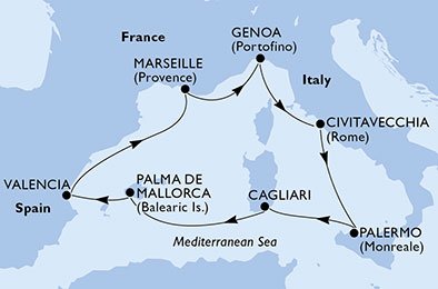 Italië, Spanje, Frankrijk