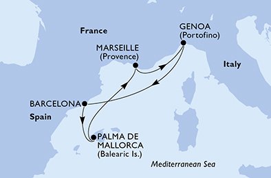 Italië, Spanje, Frankrijk