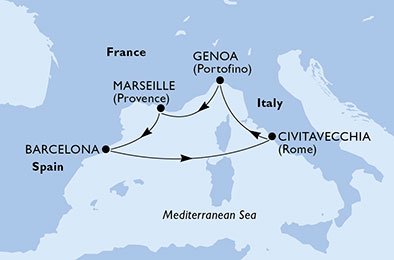 Italië, Frankrijk, Spanje