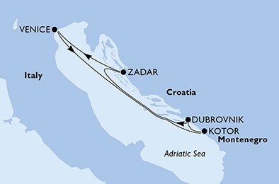 Italië, Montenegro, Kroatië