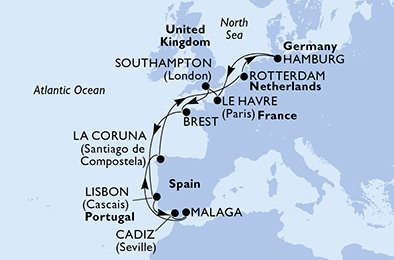 Duitsland, Frankrijk, Groot-Brittannië, België, Nederland
