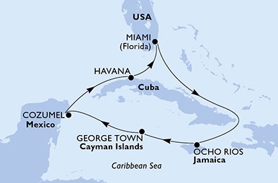 Verenigde Staten, Jamaica, Kaaiman Eilanden, Mexico, Cuba