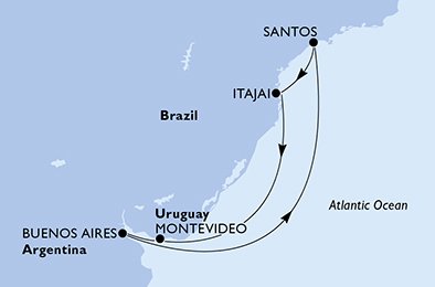 Brazilië, Uruguay, Argentinië