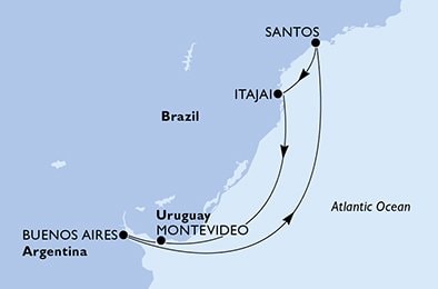 Uruguay, Argentinië, Brazilië