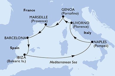 Italië, Frankrijk, Spanje
